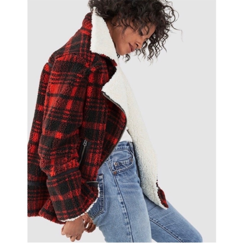 NWT Faherty Montana flannel coat in Holly Plaid size XS - Picture 5 of 9